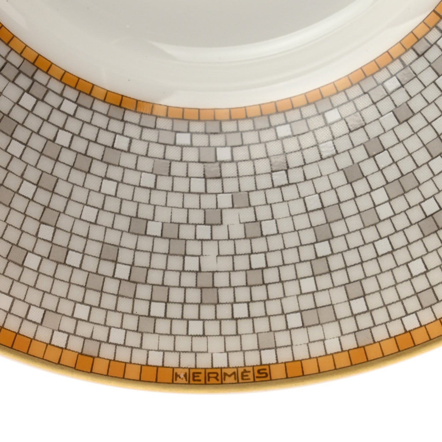 Porcelain Mosaique Au 24 Gold Coffee Cup and Saucer Set of 2