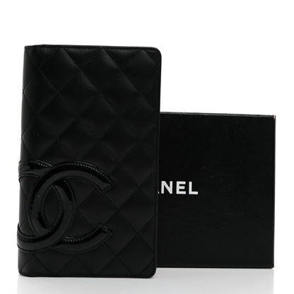 Chanel Calfskin Quilted Cambon Yen Wallet Black 9 of 9