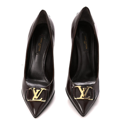 Louis Vuitton Glazed Calfskin Candice Pumps 36 Moka 2 of 10