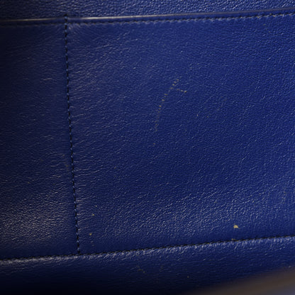 Celine Drummed Calfskin Suede Medium Trapeze Indigo 9 of 13