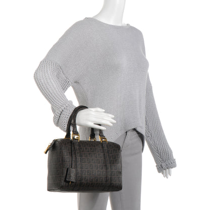Fendi Zucchino Spalmati Forever Small Boston Moro Black 2 of 10