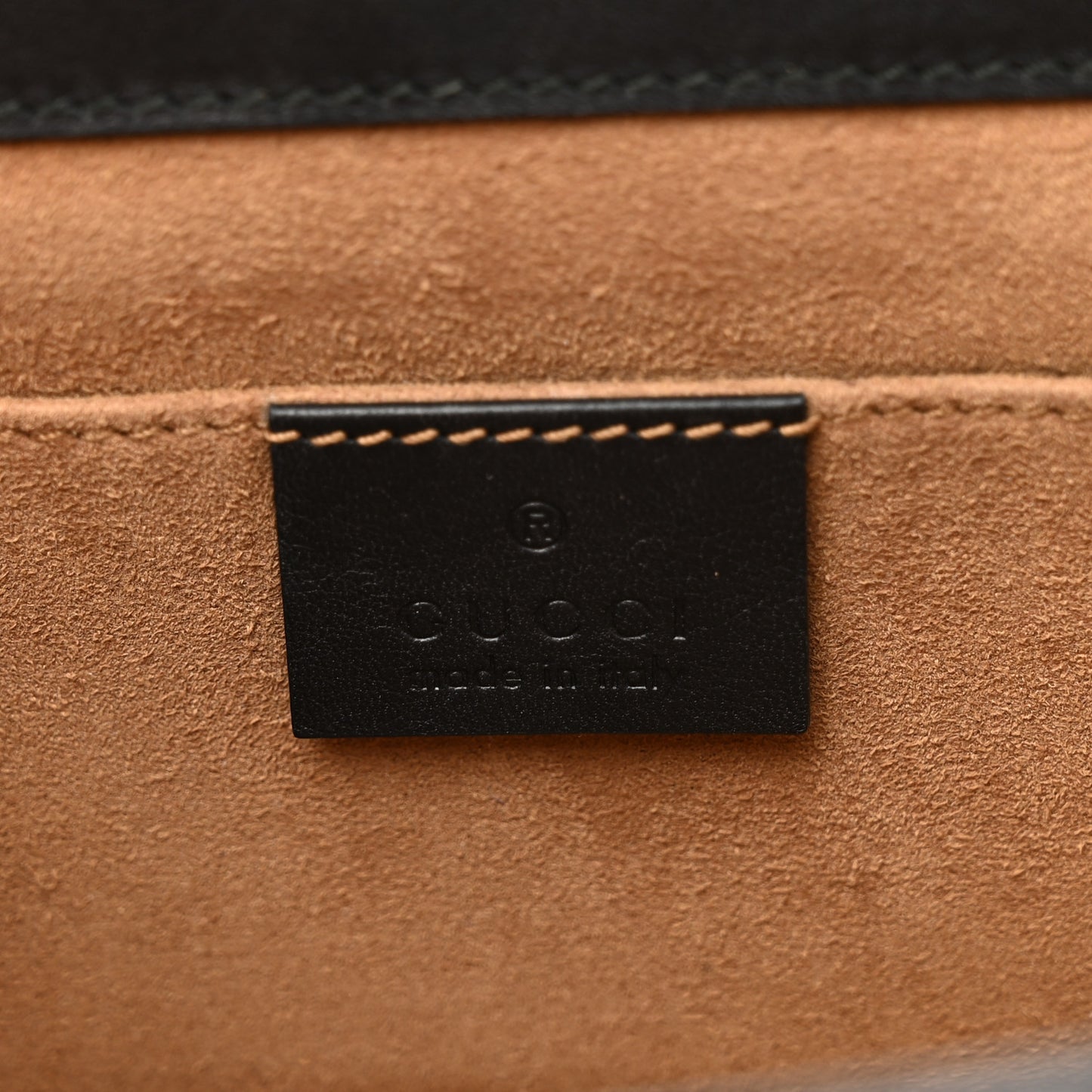 GG Supreme Monogram Calfskin Small Padlock Shoulder Bag Beige Black Cuir
