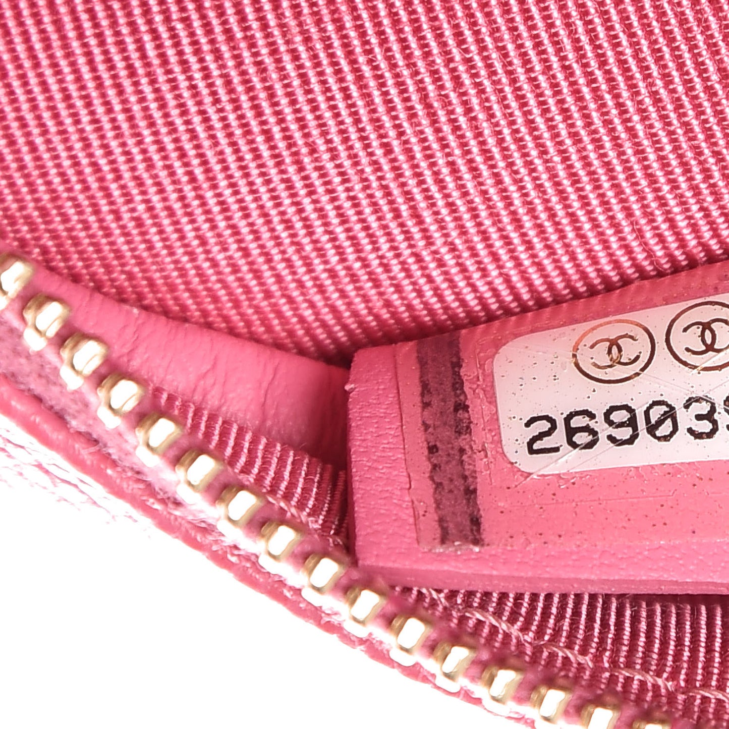 Caviar Quilted Round Clutch With Chain Pink