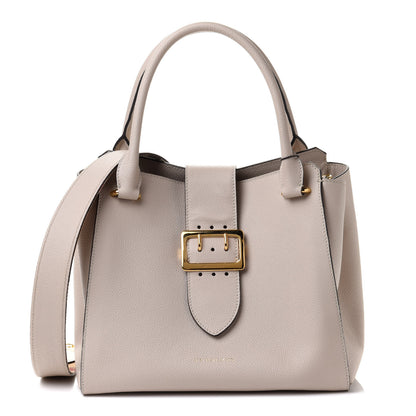 Burberry Soft Grain Calfskin Medium Buckle Tote Limestone 1 of 12
