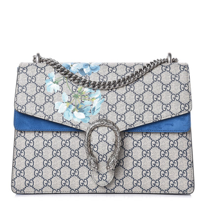 Gucci GG Supreme Monogram Blooms Medium Dionysus Shoulder Bag Beige Navy Vintage Blue 1 of 8
