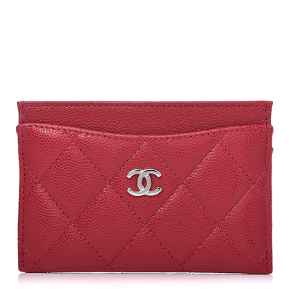 Chanel Caviar Quilted Card Holder Pink 1 of 8