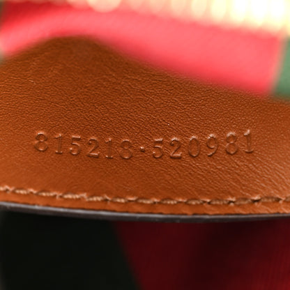 Gucci GG Supreme Monogram Textured Calfskin Small Emblem Shoulder Bag Beige Dark Brown 7 of 10