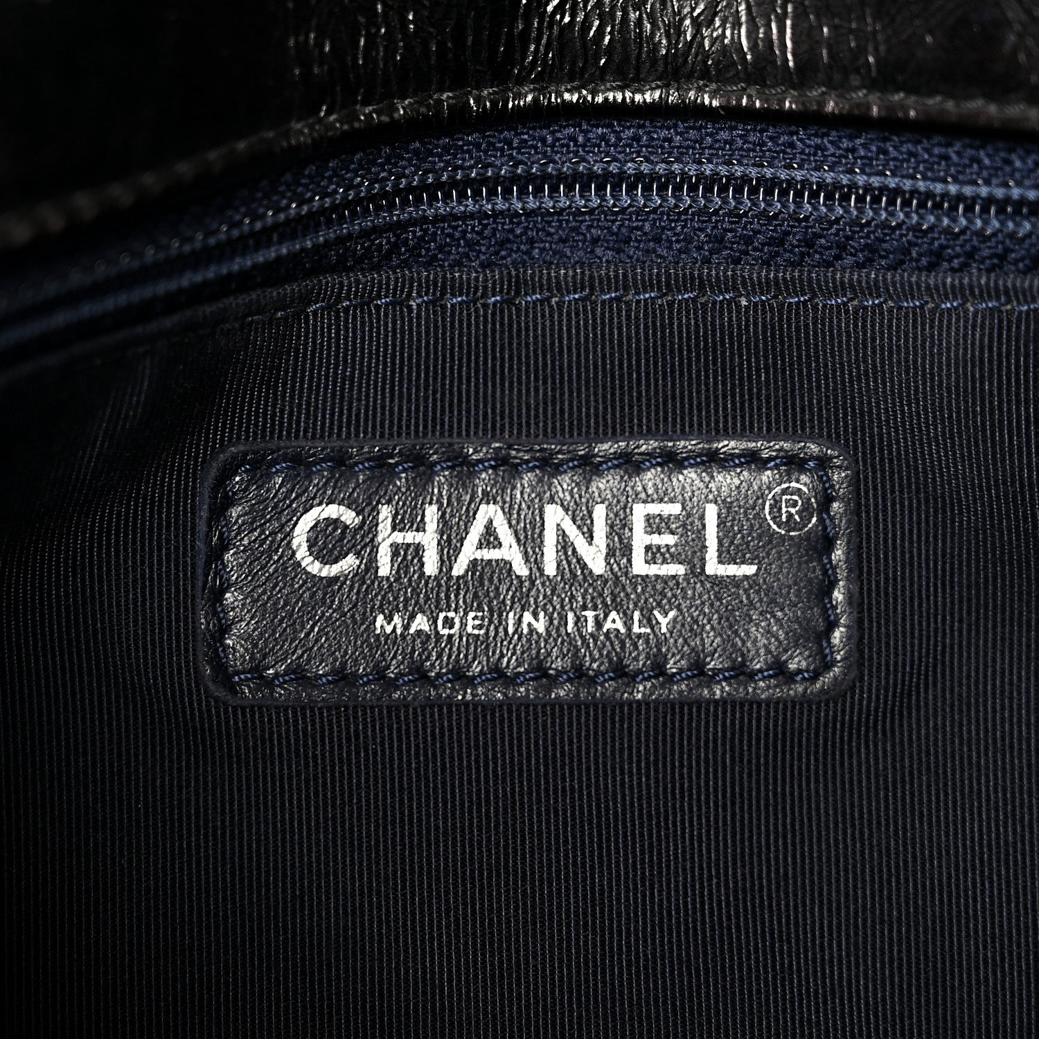 Chanel Shiny Goatskin Quilted Tri-Color Flap Black Red Navy 6 of 10