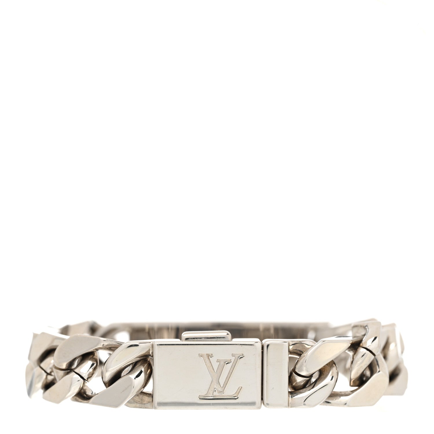 Louis Vuitton Monogram Chain Bracelet Silver 3 of 6