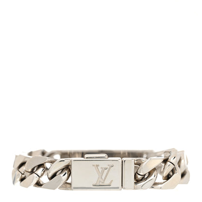 Louis Vuitton Monogram Chain Bracelet Silver 3 of 6