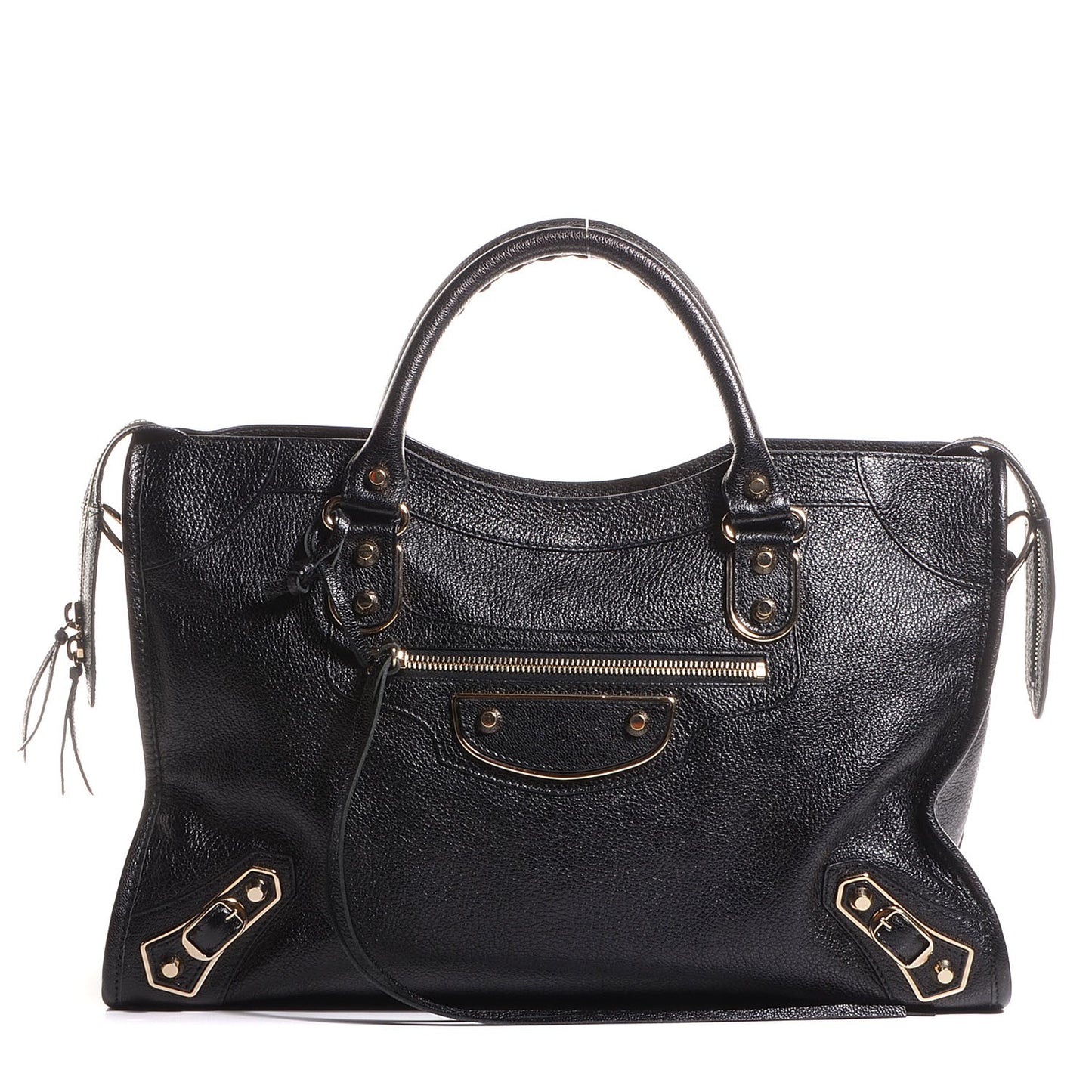 Chevre Gold Metallic Edge Hardware City Black