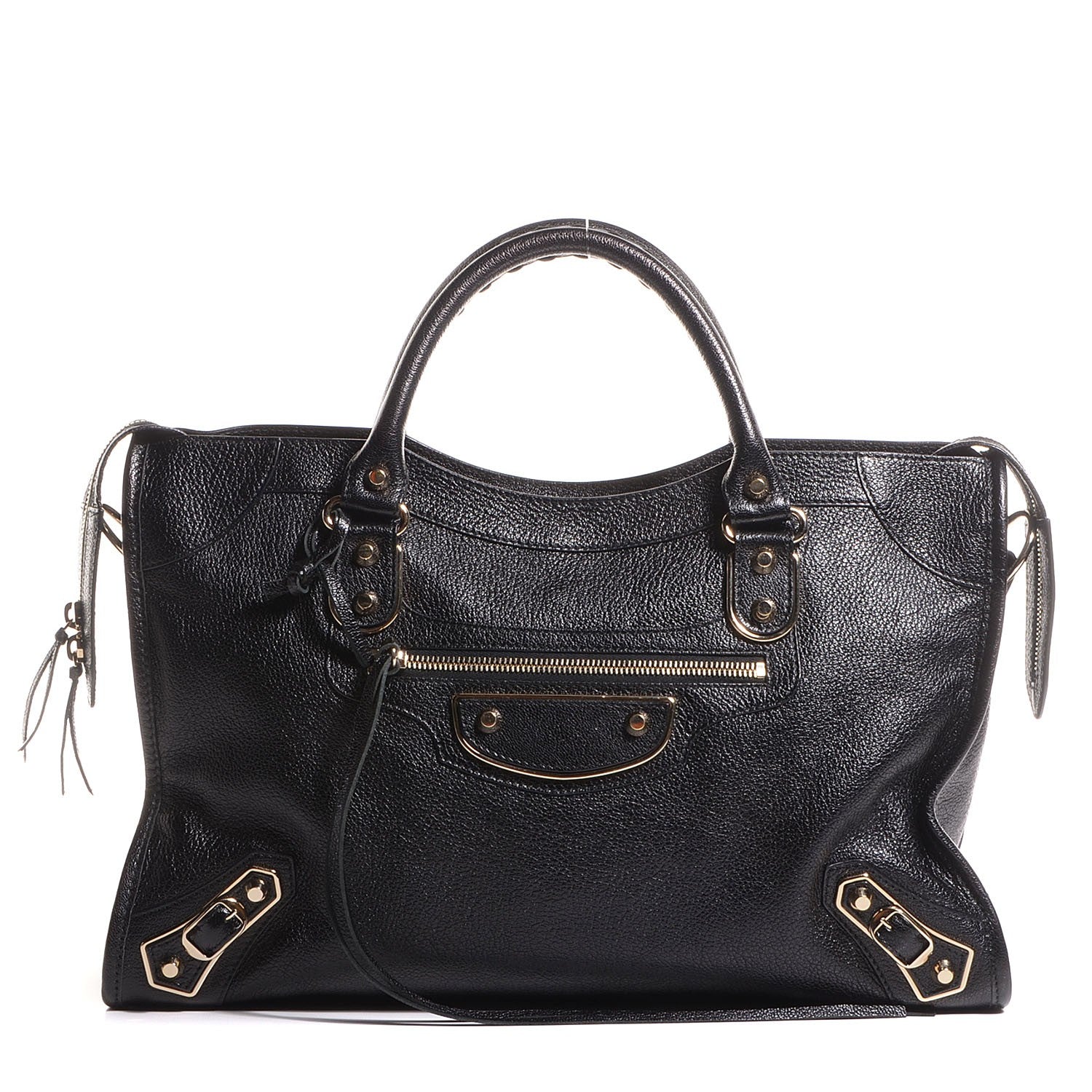 Balenciaga Chevre Gold Metallic Edge Hardware City Black 1 of 15