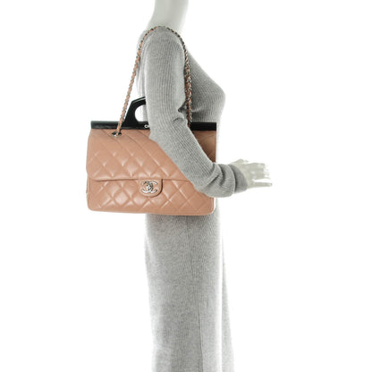 Chanel Glazed Calfskin Quilted Small CC Delivery Tote Light Pink 2 of 8