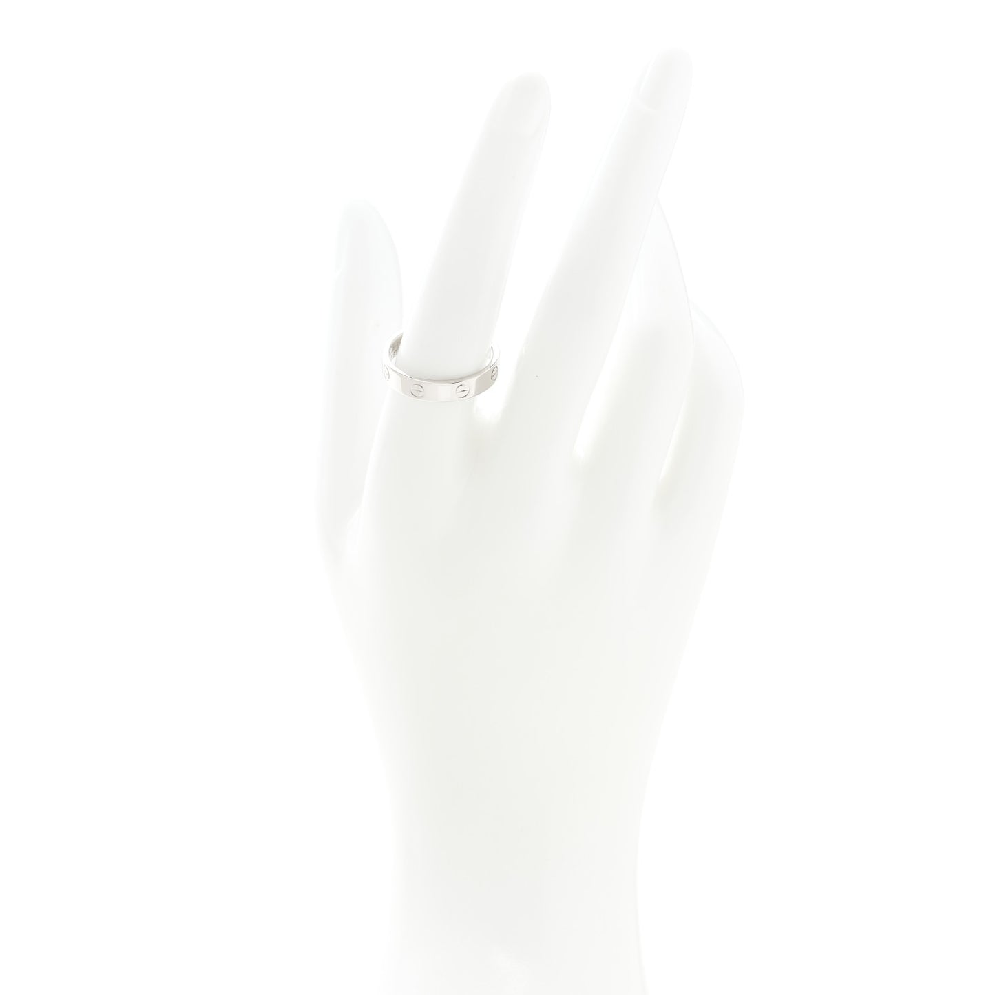18K White Gold 4mm LOVE Wedding Band Ring 57 8