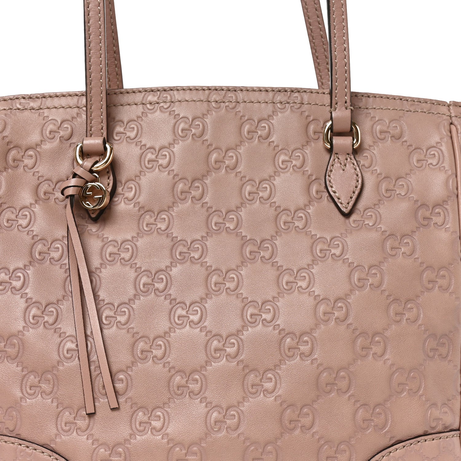 Gucci Guccissima Small Bree Zippered Tote Soft Pink 7 of 9