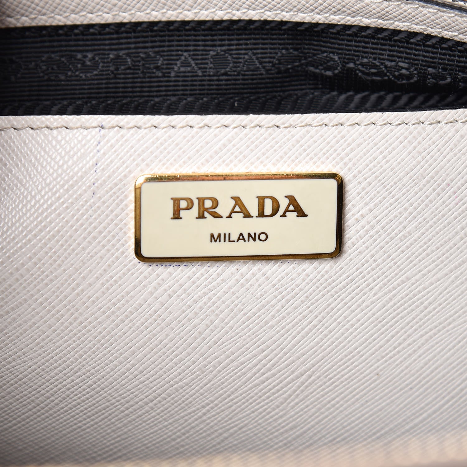 Prada Saffiano Lux Colorblock Medium Galleria Double Zip Tote Black Talco 7 of 18