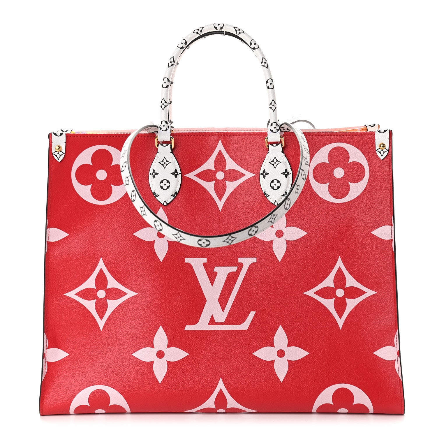 Louis Vuitton Monogram Giant Onthego GM Rouge Rose 1 of 9