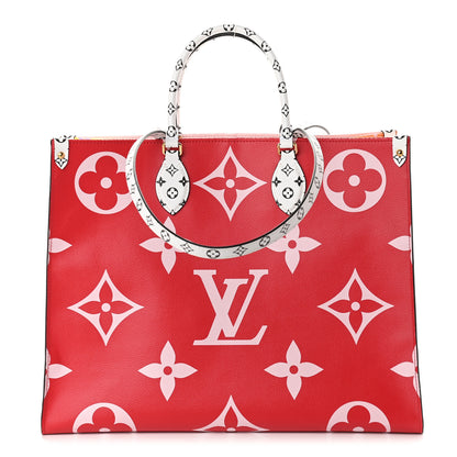 Louis Vuitton Monogram Giant Onthego GM Rouge Rose 1 of 9