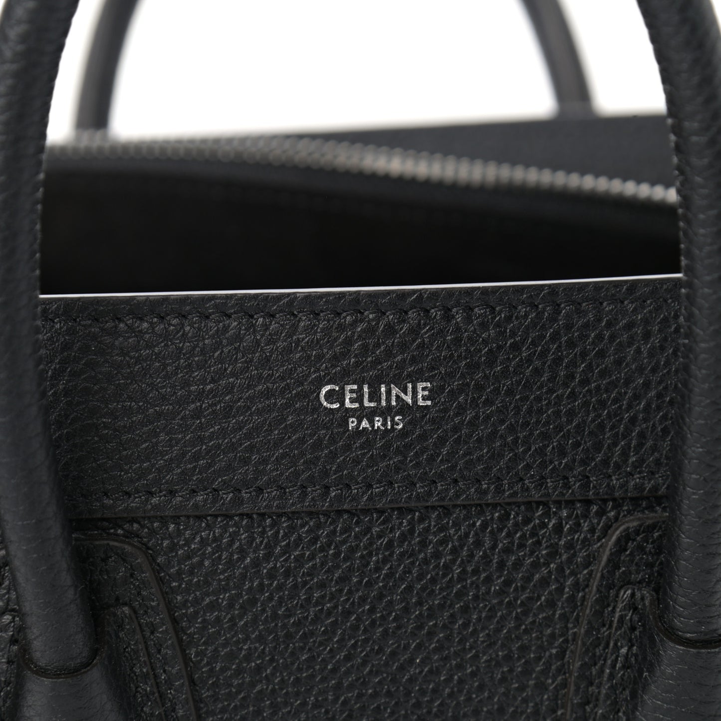 Drummed Calfskin Nano Luggage Black