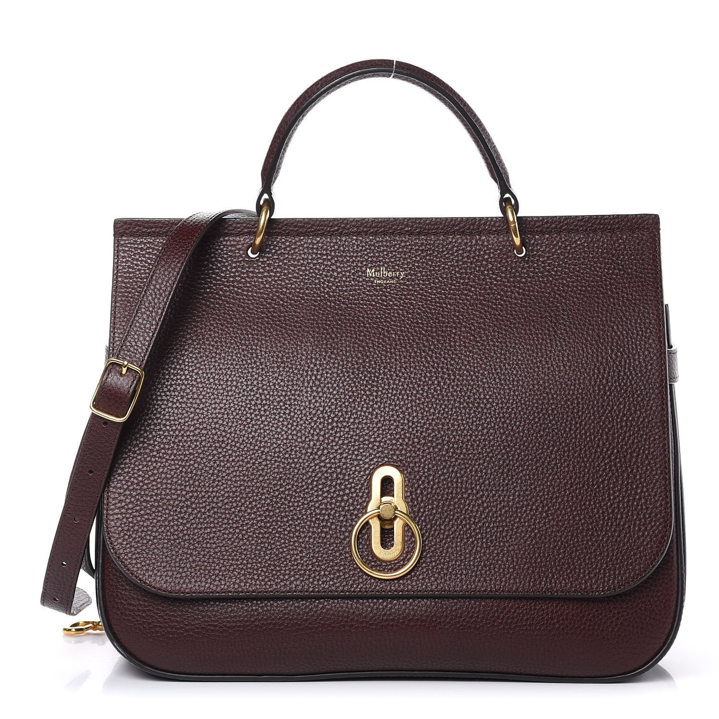 Natural Grain Leather Amberley Satchel Oxblood