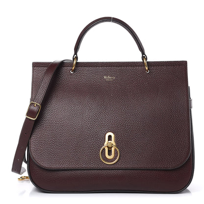 Mulberry Natural Grain Leather Amberley Satchel Oxblood 1 of 10
