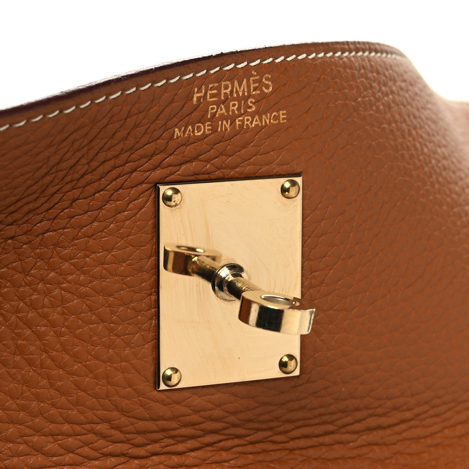 Hermes Taurillon Clemence Voyage Kelly 50 Gold 6 of 14