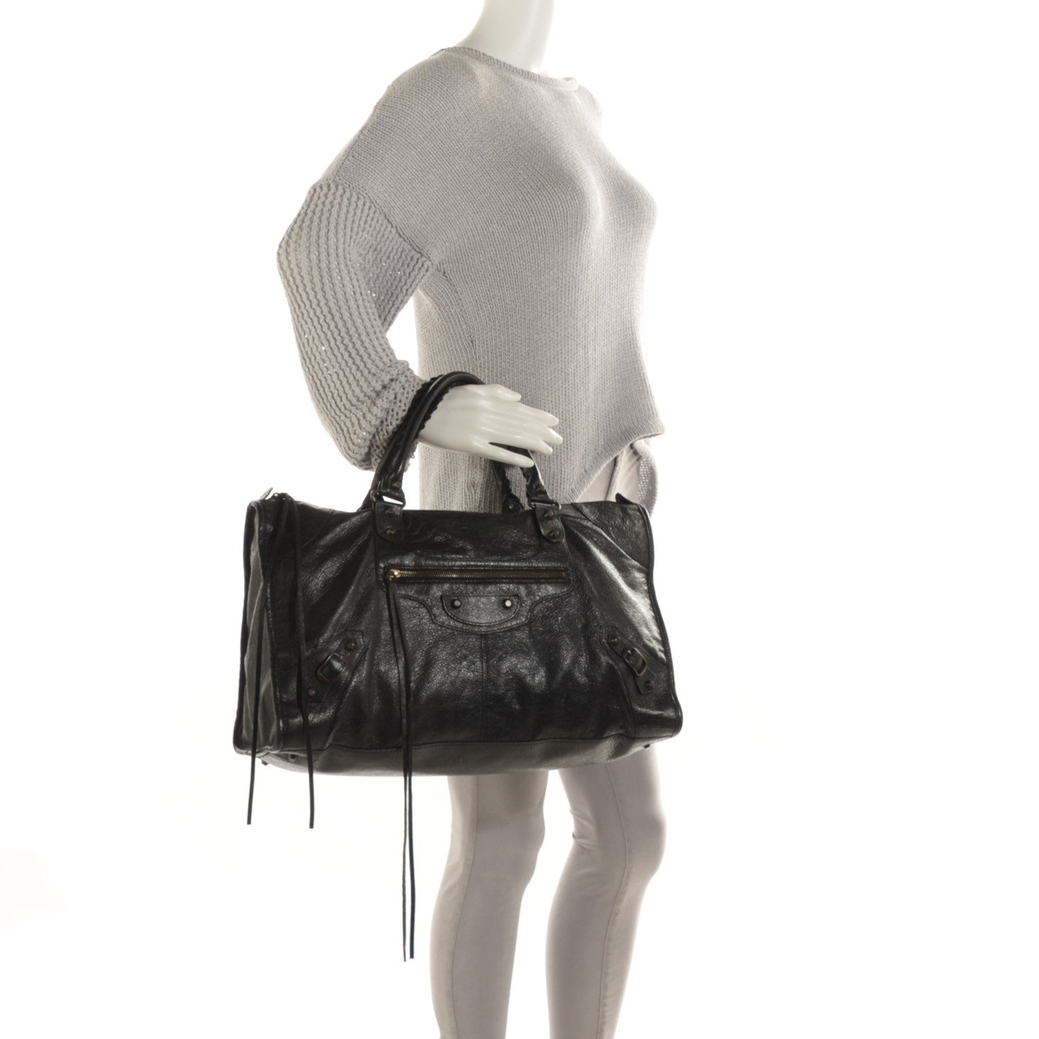 Balenciaga Agneau Classic Hardware Work Black 2 of 10
