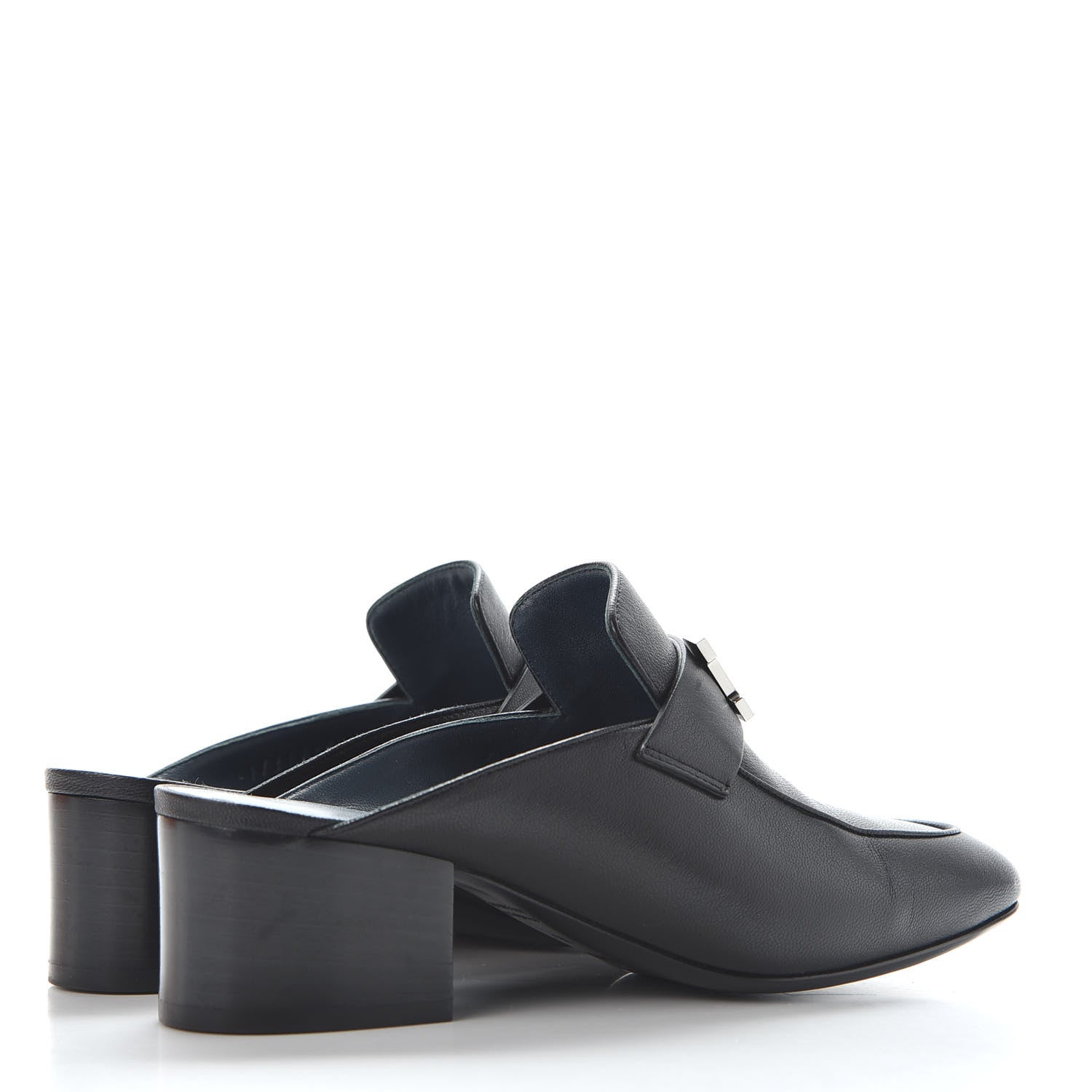 Hermes Goatskin Paradis Mules 35 Black 4 of 11