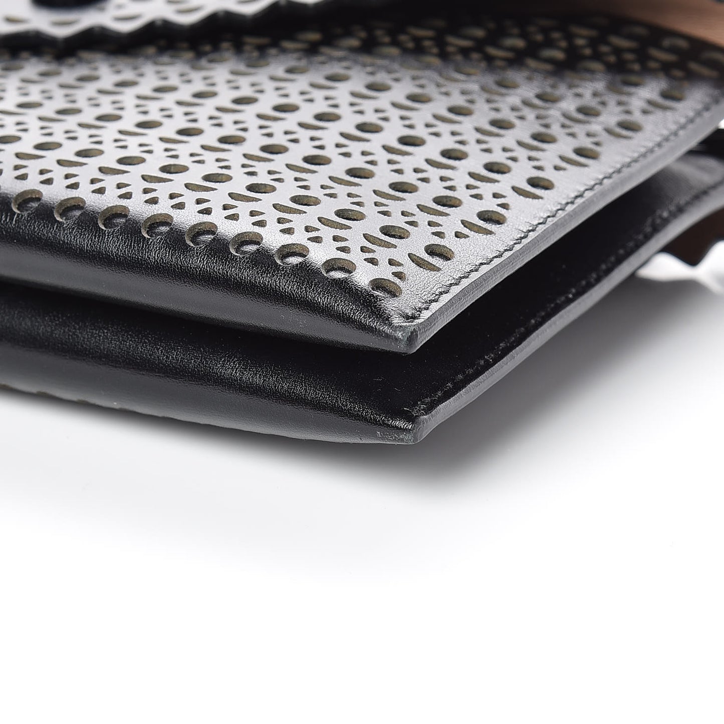 Laser Cut Louise 24 Envelope Crossbody Black