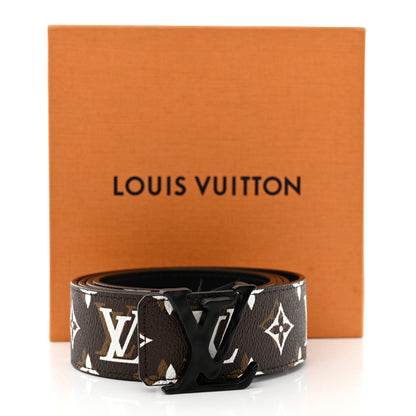 Louis Vuitton Monogram 40mm LV Shape Belt 110 44 Black 6 of 6