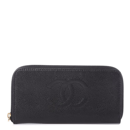 Chanel Caviar Large Timeless CC Zip Around Wallet Black 1 of 7