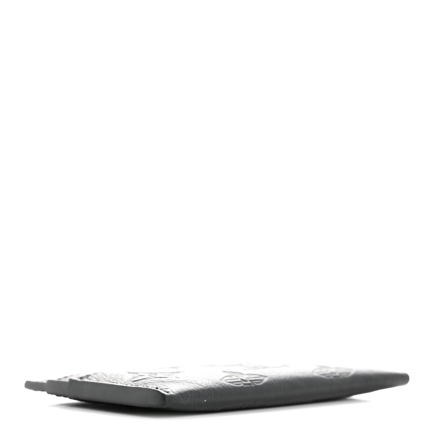 Louis Vuitton Calfskin Monogram Shadow Double Card Holder Black 4 of 6