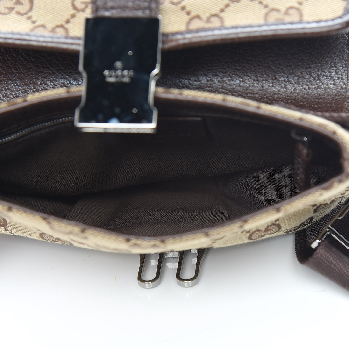 Monogram Waist Pouch Bag Dark Brown