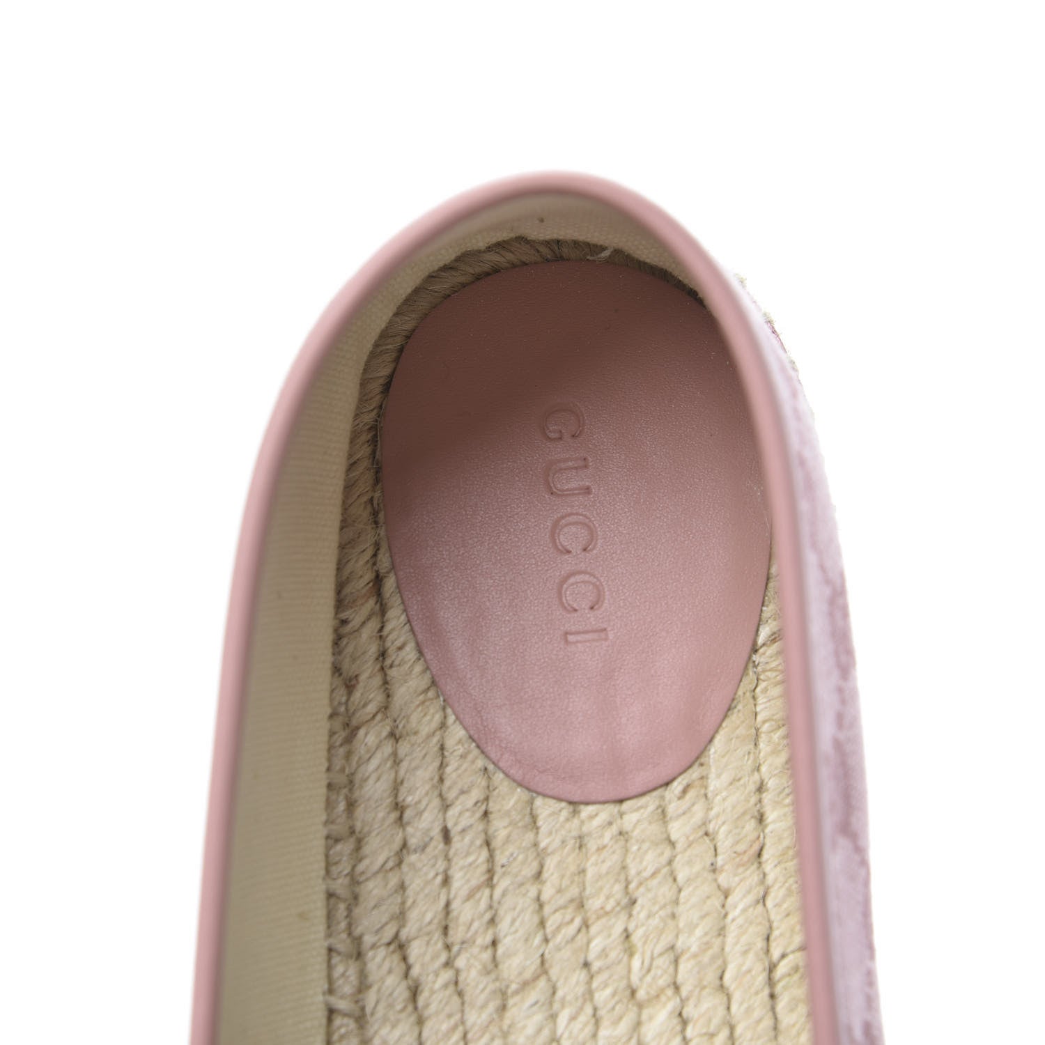 Gucci Monogram Espadrilles 38.5 Soft Pink 7 of 8