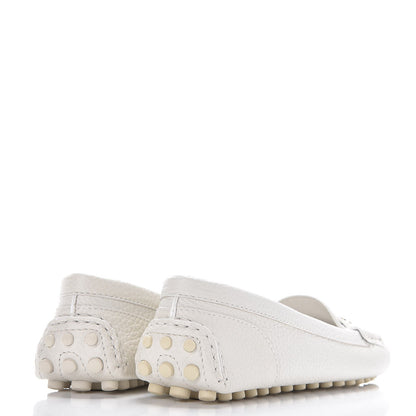 Louis Vuitton Grained Calfskin Close Up Flat Loafer 38 White 4 of 9
