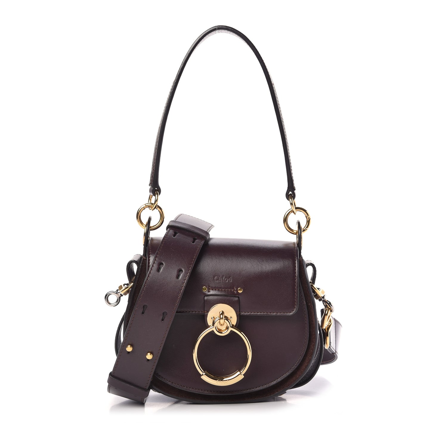 Calfskin Small Tess Bag Black Raisin