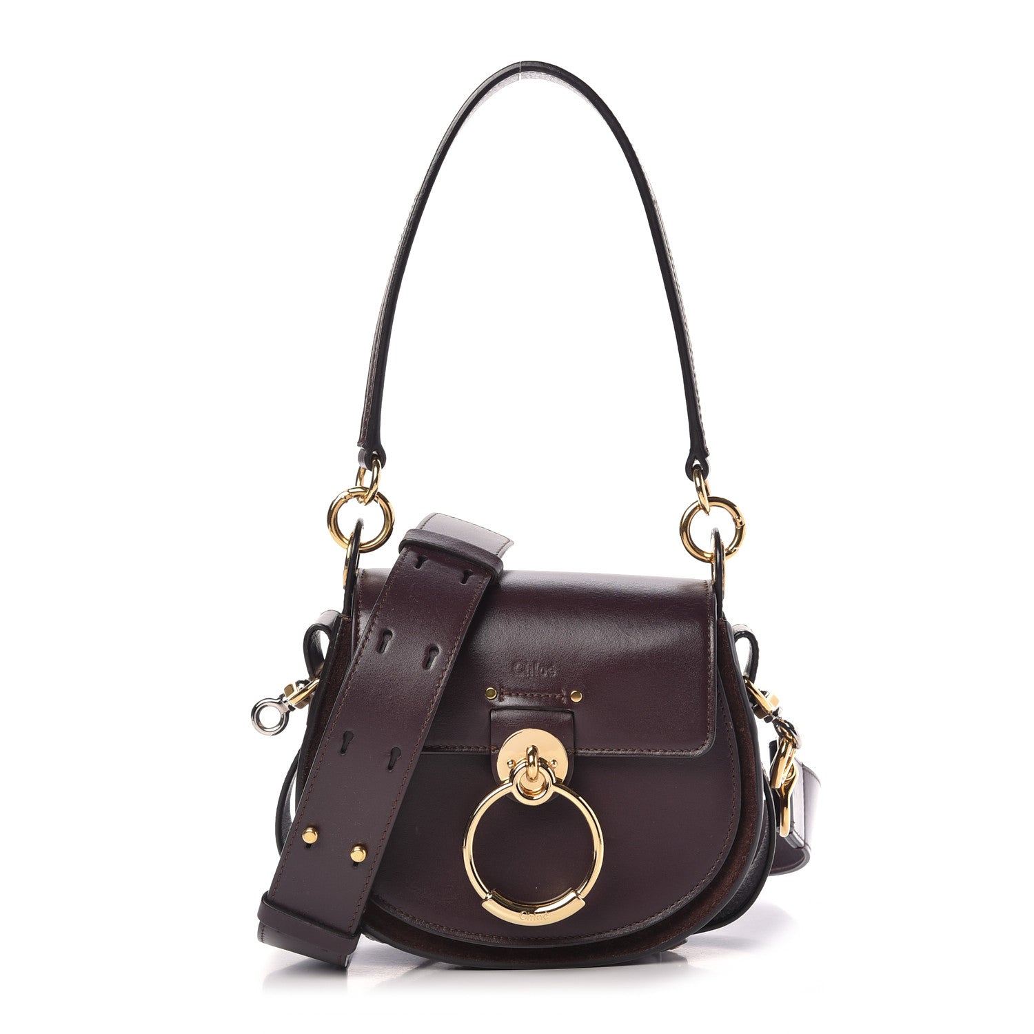 Chloe Calfskin Small Tess Bag Black Raisin 1 of 9