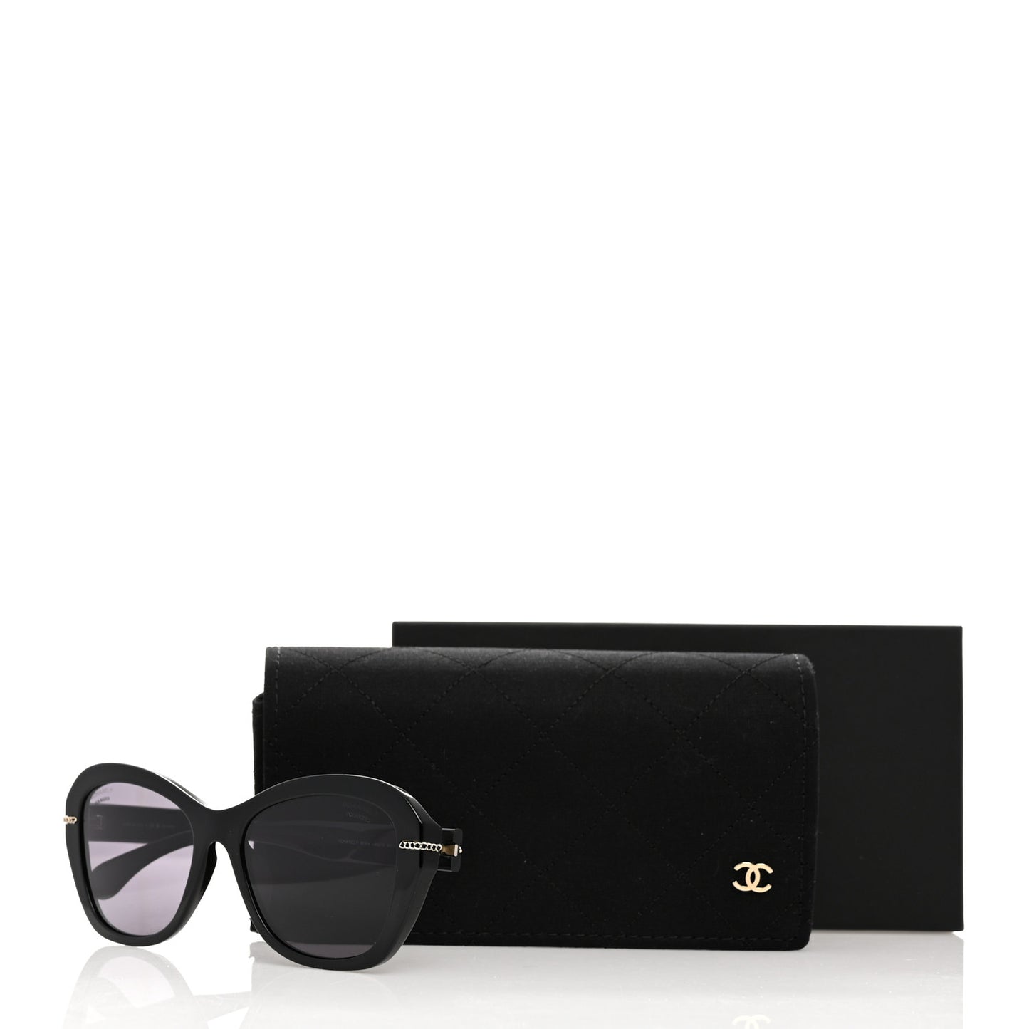 Acetate Polarized CC Butterfly Sunglasses 5510-A Black