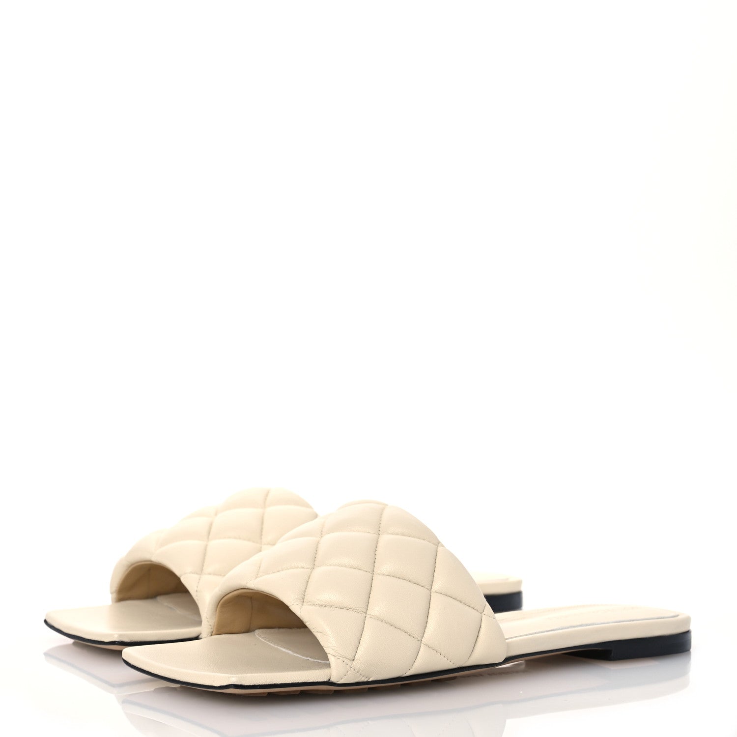 Bottega Veneta Nappa Maxi Intrecciato Lido Flat Sandals 37.5 Wax 3 of 11