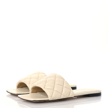 Bottega Veneta Nappa Maxi Intrecciato Lido Flat Sandals 37.5 Wax 3 of 11