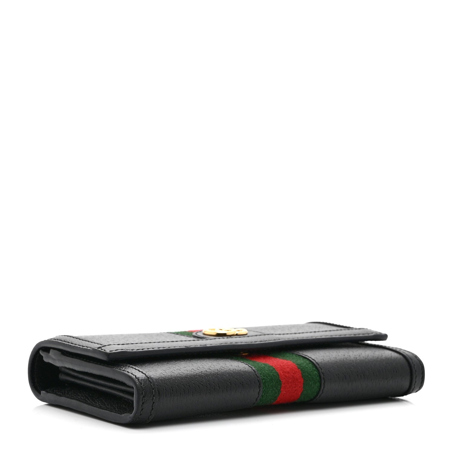 Gucci Calfskin Web Ophidia Continental Wallet Black 4 of 10