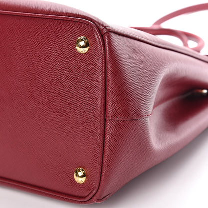 Prada Saffiano Medium Galleria Double Zip Tote Cherry 9 of 12