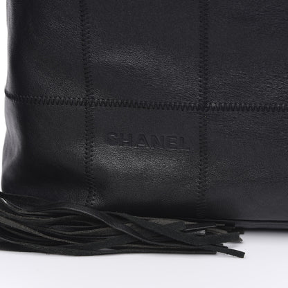 Chanel Calfskin Square Stitched Tassel Bag Black 11 of 11