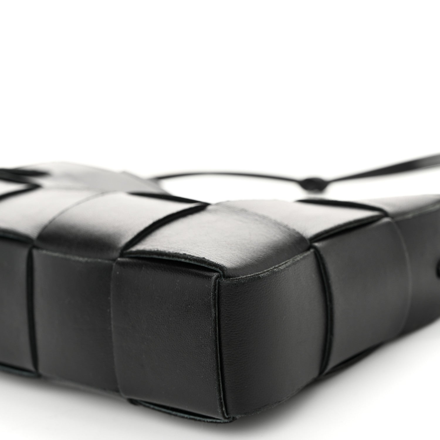 Bottega Veneta Calfskin Maxi Intrecciato Cassette Pouch On Strap Black 10 of 10