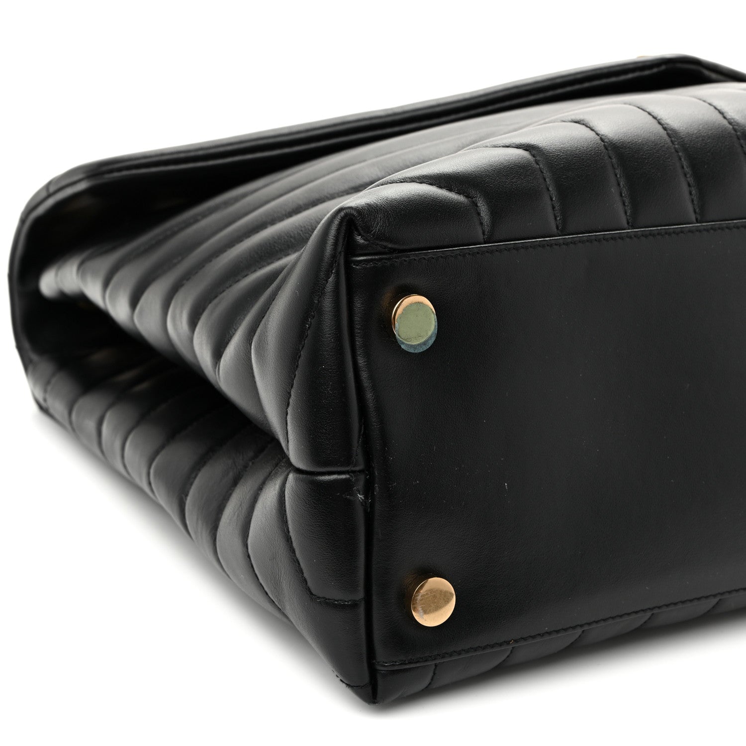 Saint Laurent Calfskin Y Quilted Monogram Large Loulou Chain Satchel  Black 9 of 10