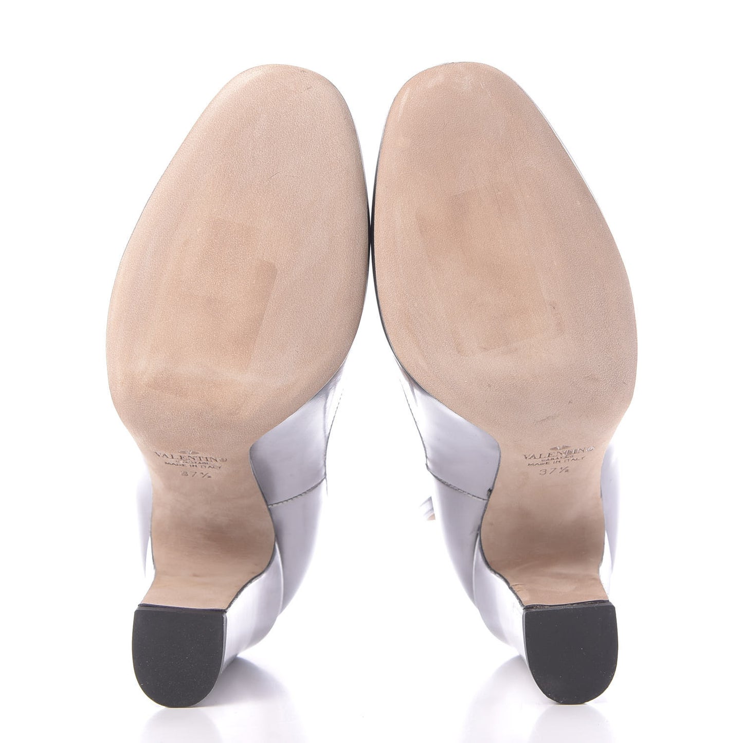 Patent Tan-Go Mary Jane 100mm Pumps 37.5 Silver