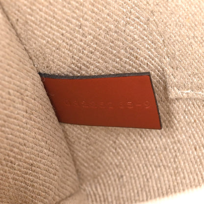 Chloe Cotton Calfskin Small Woody Ribbon Tote With Strap White Brown 7 of 11