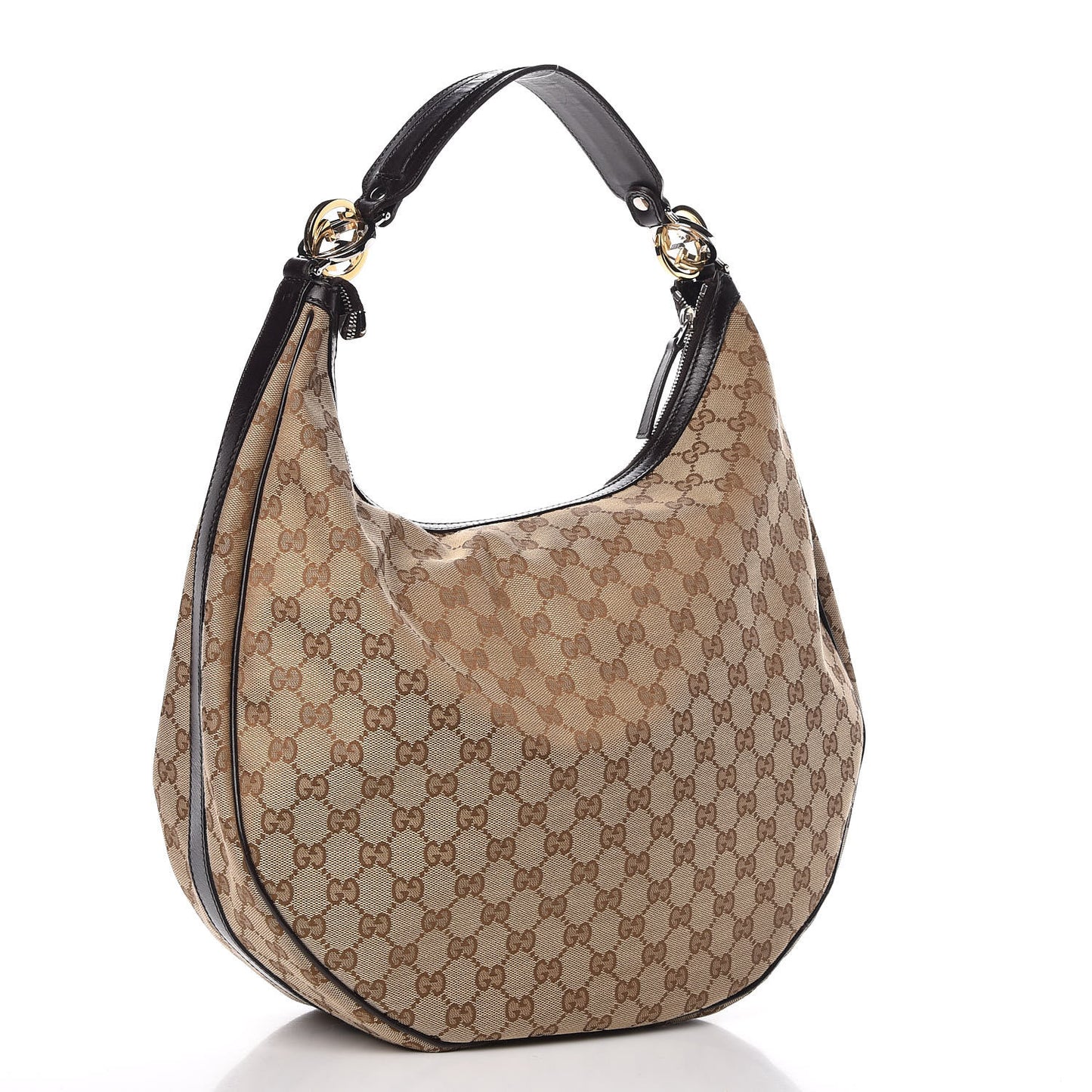 Monogram Large GG Twins Hobo Dark Brown