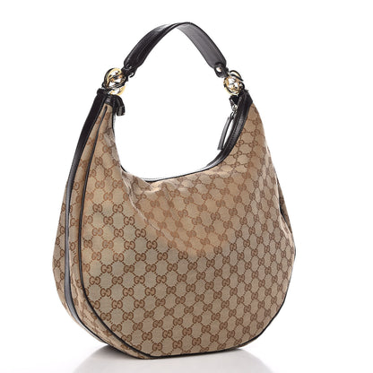 Gucci Monogram Large GG Twins Hobo Dark Brown 3 of 9