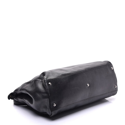 Fendi Goatskin Large Peekaboo Iconic Satchel Black 5 of 11